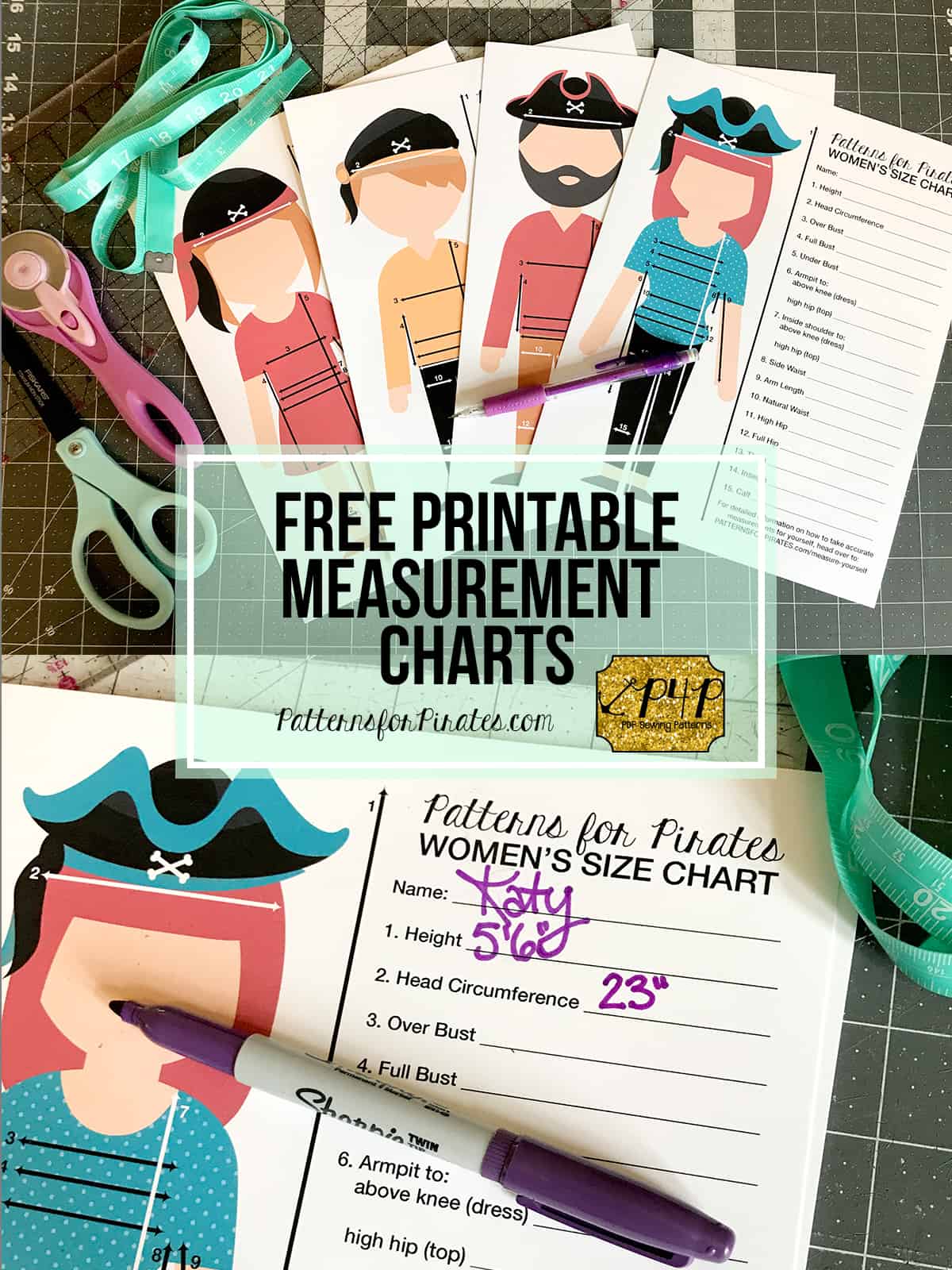 Free Printable Measurement Charts Patterns For Pirates