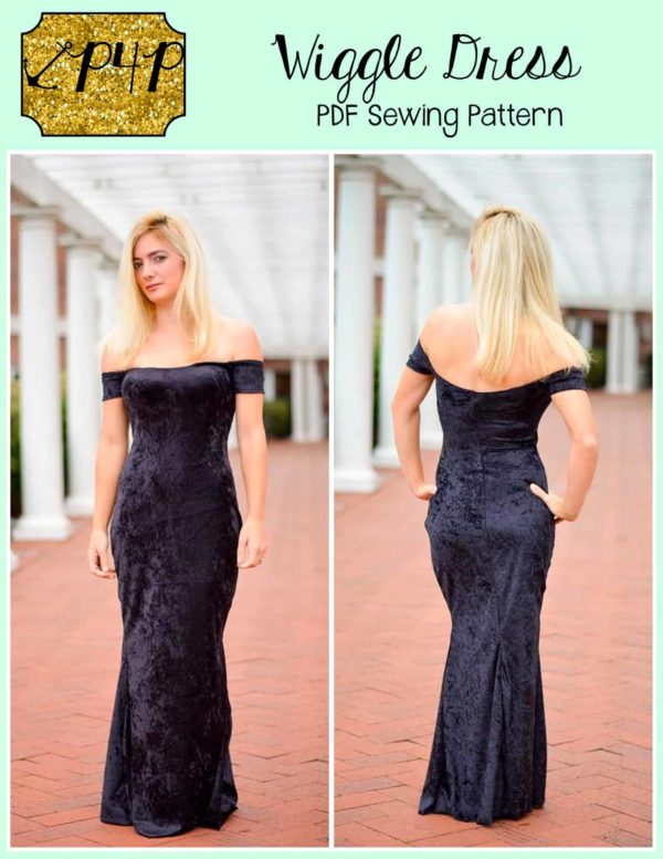 Off shoulder wiggle dress sale