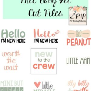 Free Baby Set Cut Files - Patterns for Pirates