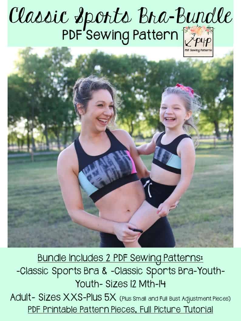 Classic Sports Bra- Youth - Patterns for Pirates
