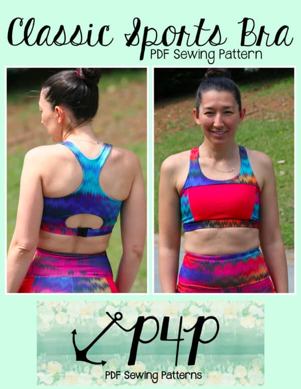 45+ sports bra sewing pattern double cross strap