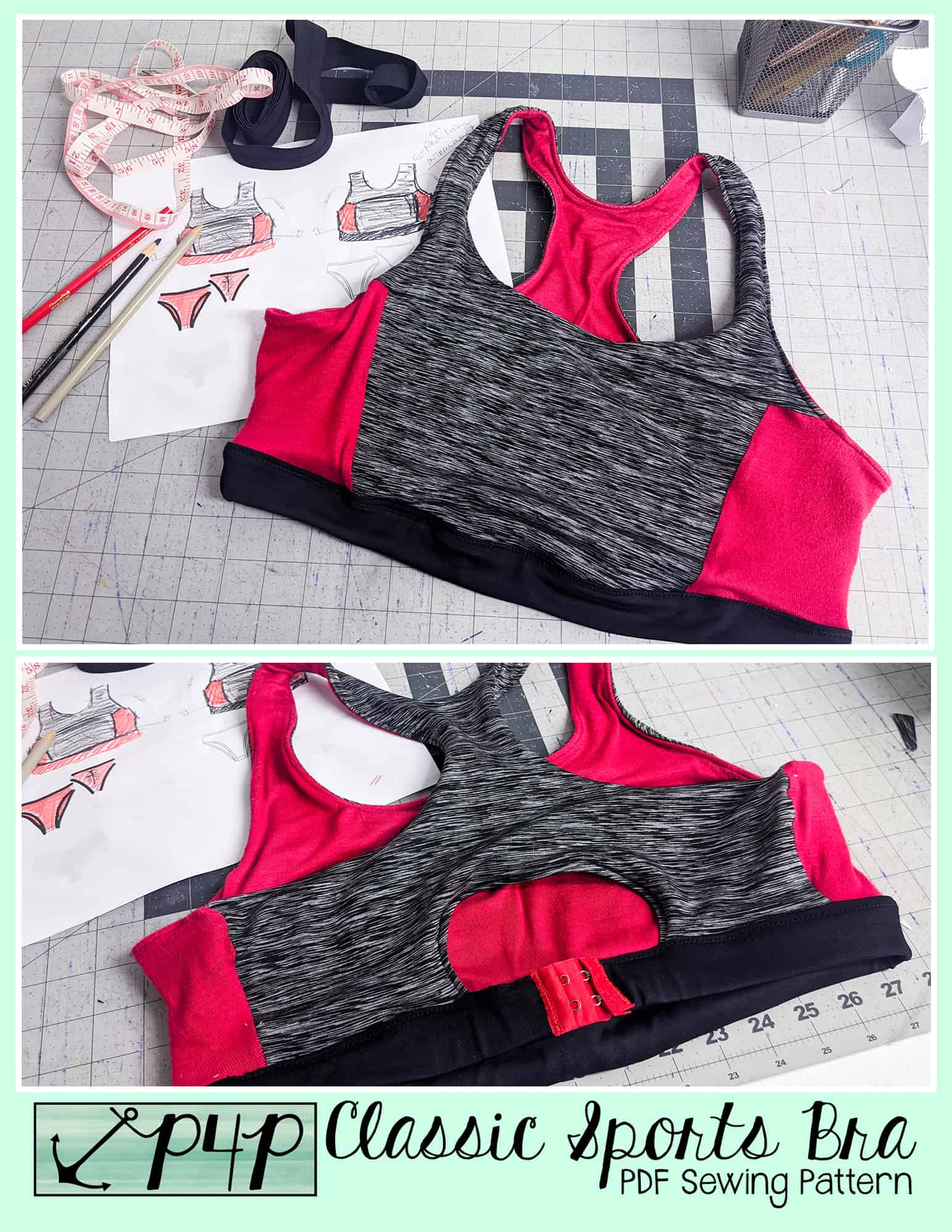 Power Sports Bra Criss Cross Racerback Hack  Sports bra sewing pattern, Sports  bra pattern, Sports bra