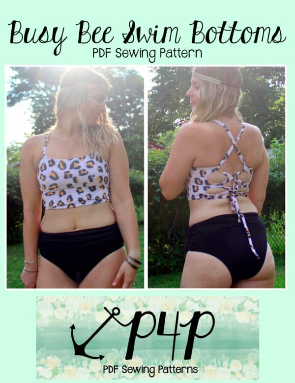 Busy Bee Swim Bottoms - Patterns for Pirates  Swim bottoms pattern, Swim  bottoms, Swim top