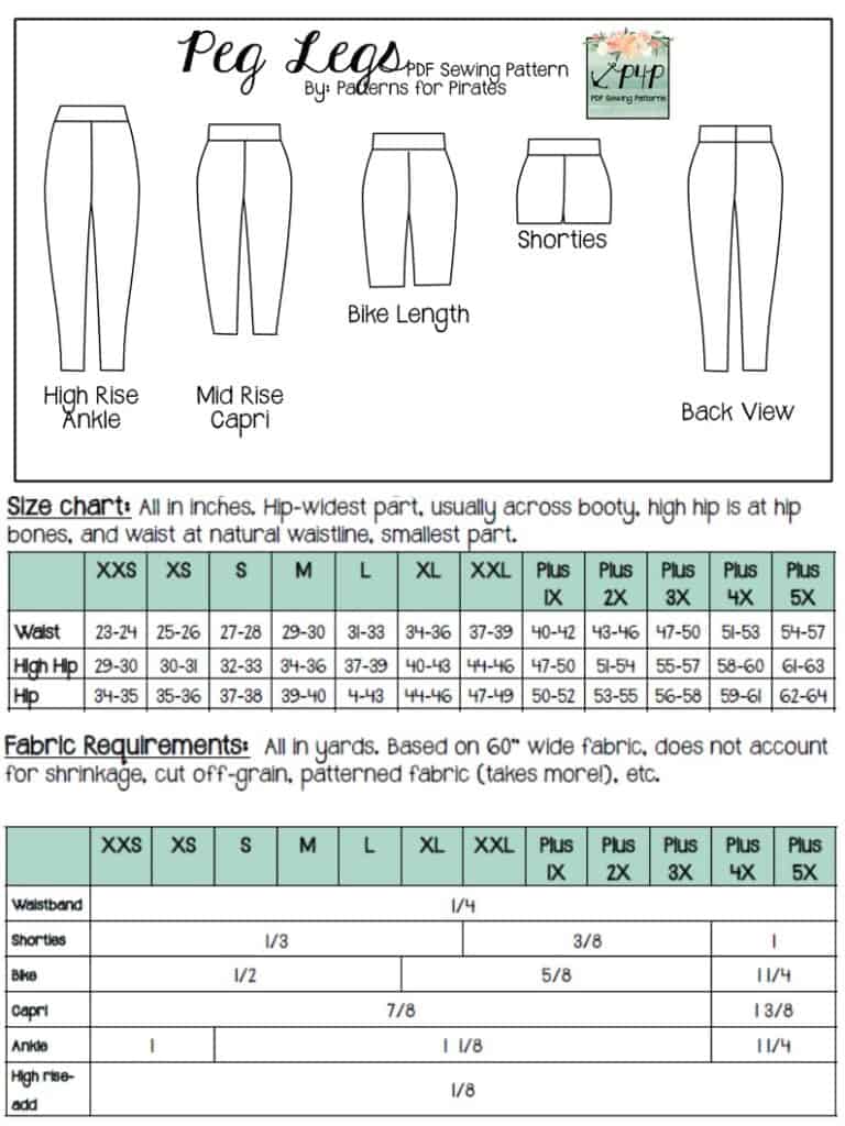 Peg Legs Patterns For Pirates