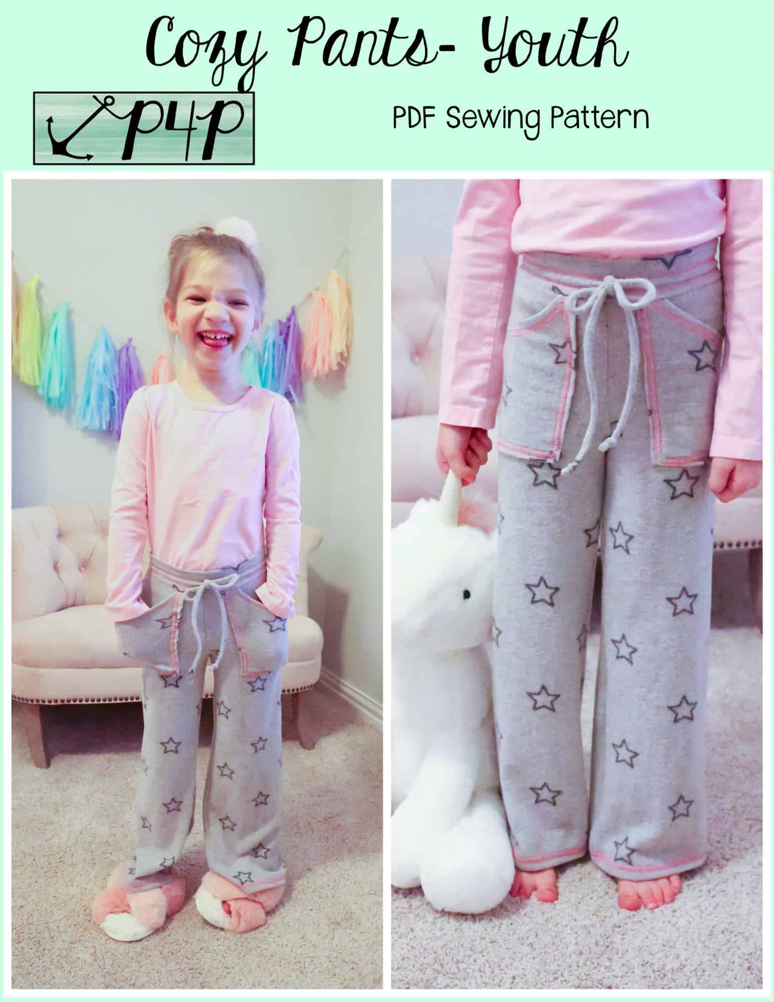 Cozy Pants- Youth - Patterns for Pirates