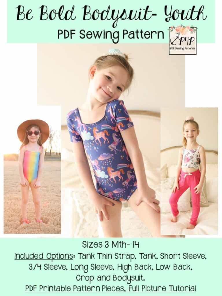 Be Bold Bodysuit- Youth - Patterns for Pirates