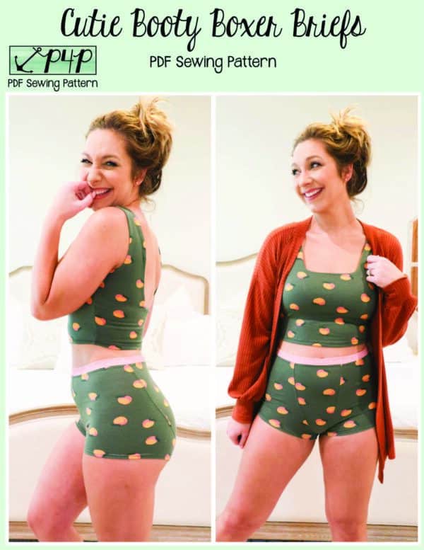Sewing Pattern for Women's Boxer Briefs Sizes XS to 4XL Sewing