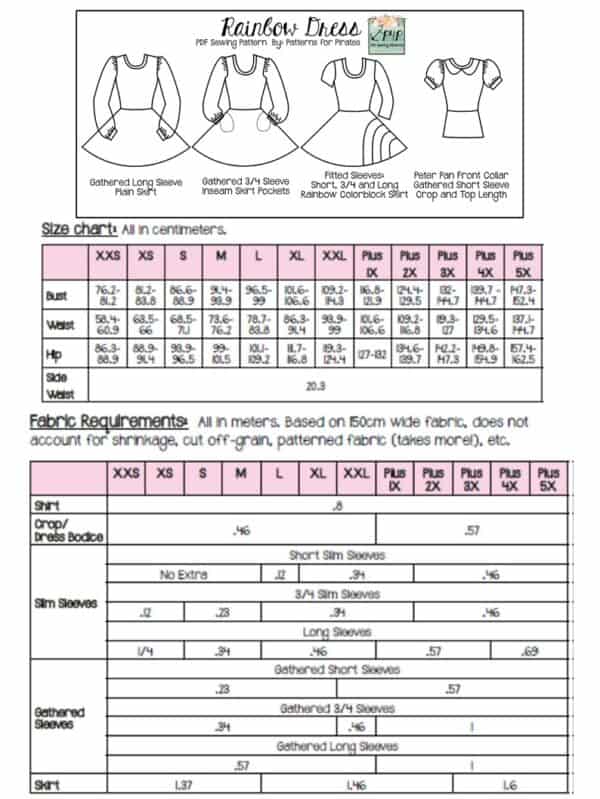 Rainbow Dress - Patterns for Pirates