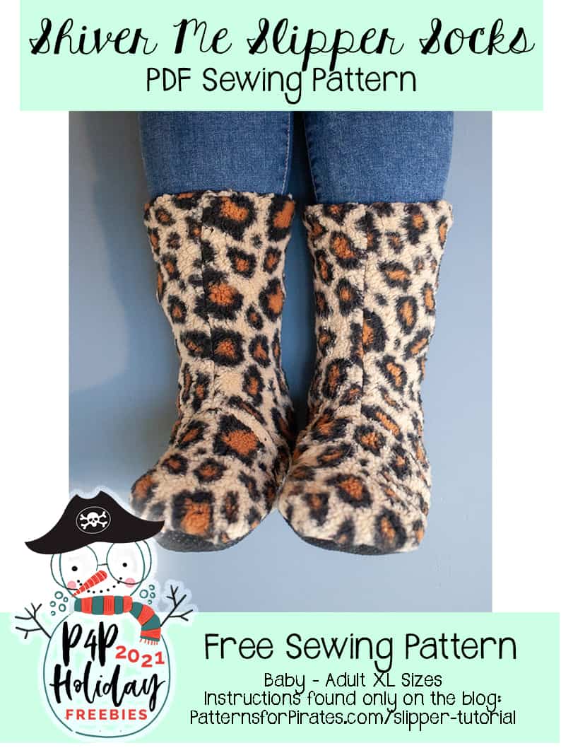 PDF Pattern, SOCKS Polar Fleece Socks, Socks, Sewing Pattern 
