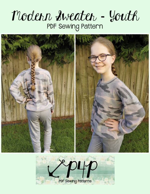 Modern Sweater- Youth - Patterns for Pirates