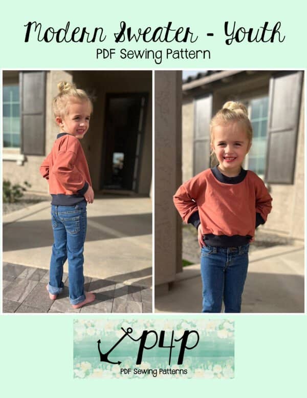 Modern Sweater- Youth - Patterns for Pirates