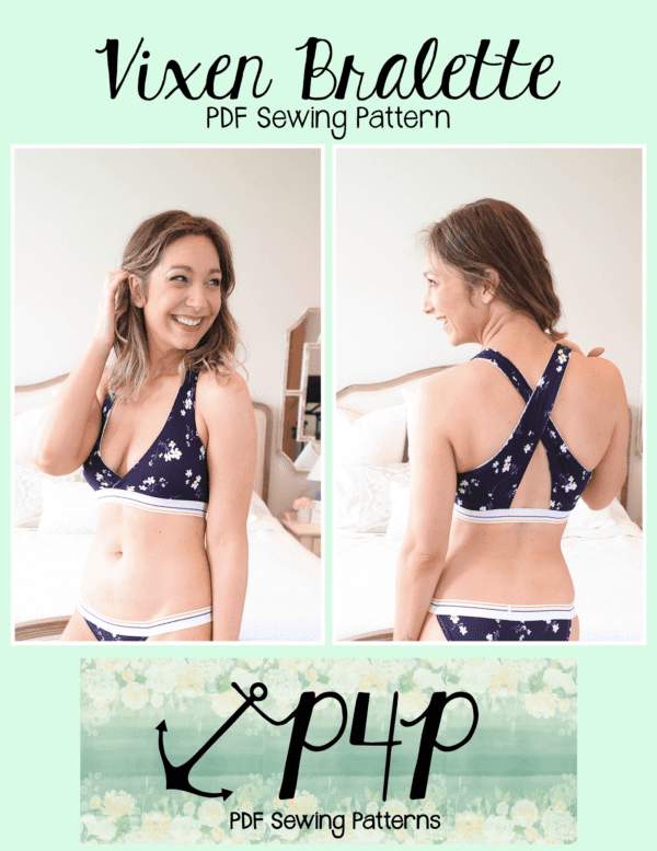 Bralette sewing pattern for women step-by-step instruction