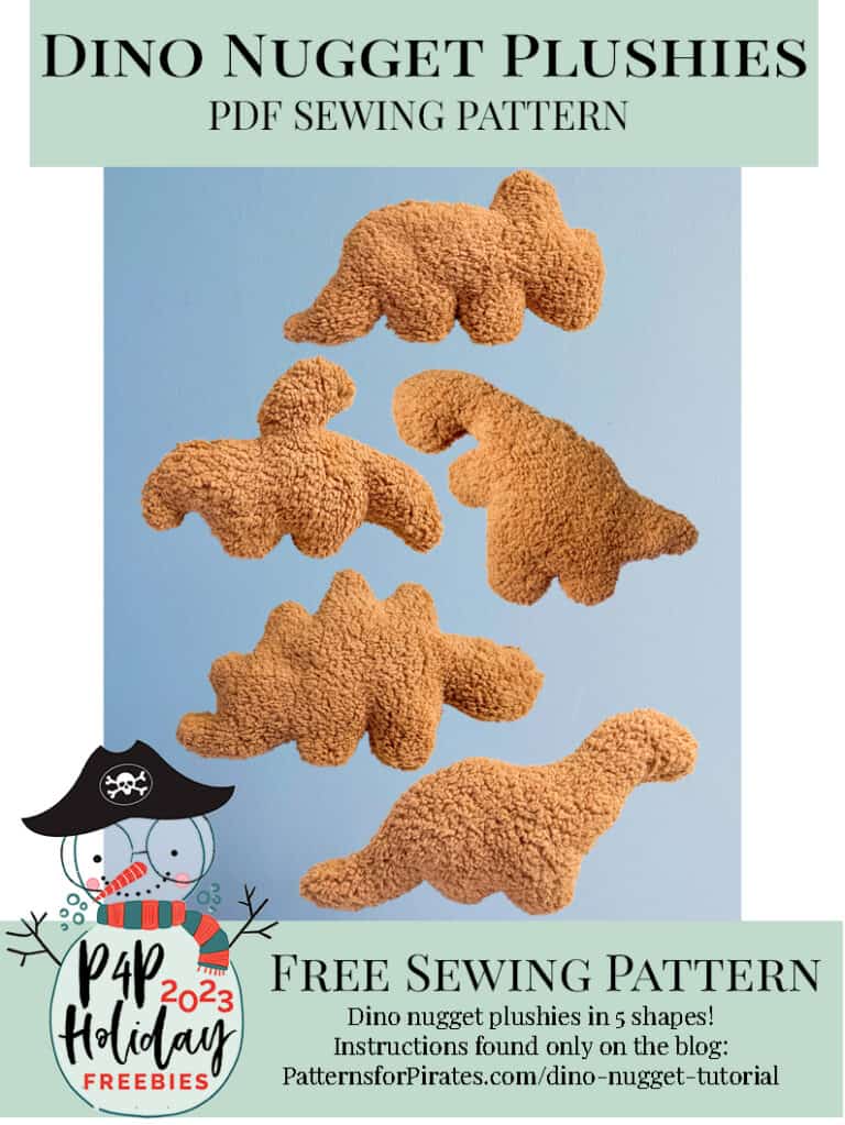 Free Dino Nugget Plushies Patterns for Pirates